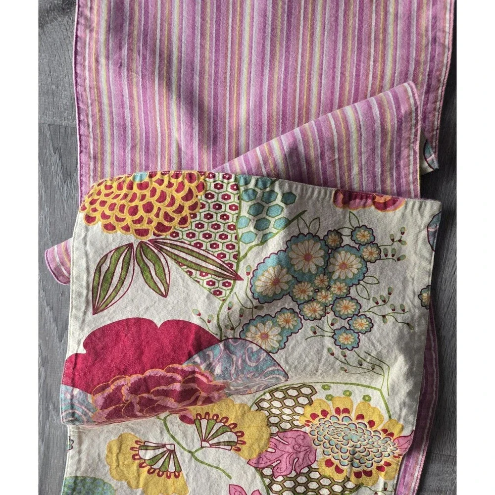 Pier 1 Floral Table Runner Floral Vibrant Colors